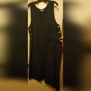 🌕 Vintage Nordstrom Amy K S  Black Dress w/Tiger like Buttons Size 1X